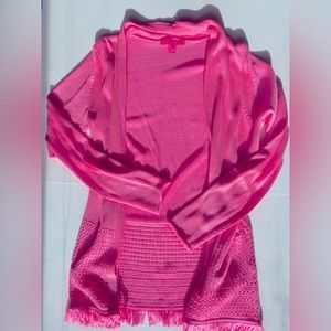 Lilly Pulitzer Flamingo Pink Cardigan, size M